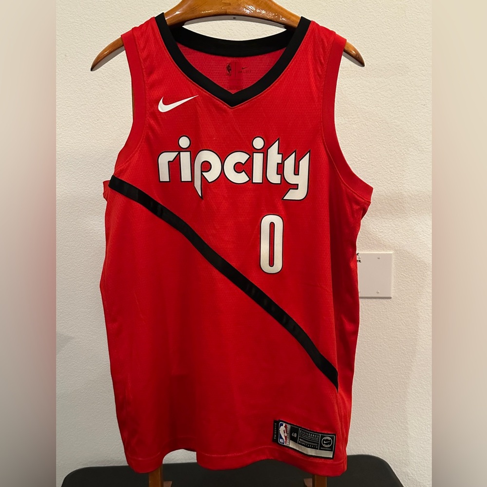 Damian Lillard Portland Trail Blazers Nike Earned Swingman Jersey Men's 2018 NBA